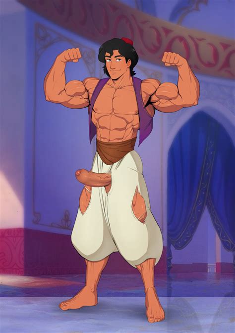 Rule 34 Aladdin Aladdin Character Disney Foreskin Genie Muscle Growth Muscles Muscular Male