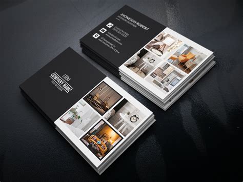 Interior Design Business Card Business Card Templates Creative Market