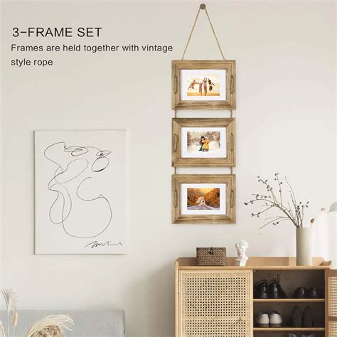 Rope Hanging Wood Picture Frame 3 Pcsset Buy Wood Picture Frame