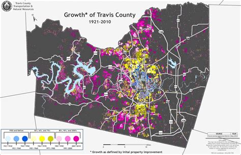 Travis County Growth Over Time Acs Map Portfolio