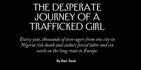The New Yorker Nigeria The Desperate Journey Of A Trafficked Girl Every Year Thousands Of