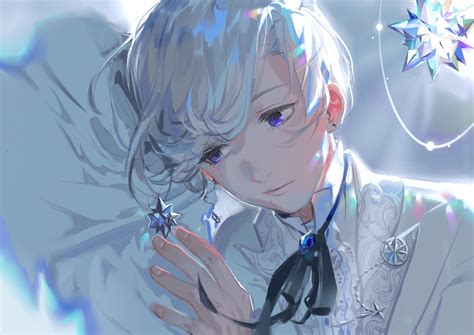Well, white is one of the many colors for valentine's day because of it meaning purity. Download 3507x2480 Anime Boy, Earrings, White Hair, Shoujo ...