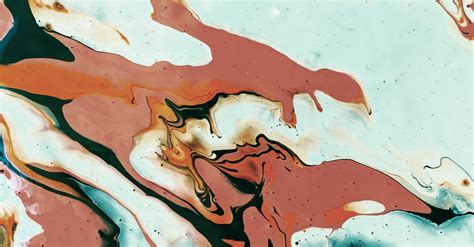 Abstract Background Of Spills Brown And Turquoise Paints · Free Stock Photo