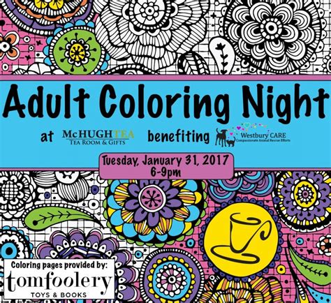Color For A Cause Adult Coloring Night Mchugh Tea Room The Buzz