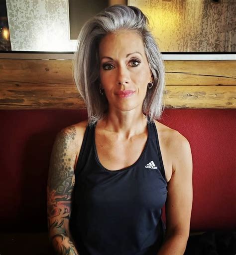 Beautiful Women Over Beautiful Old Woman Beautiful Women Pictures Grey Hair And Tattoos