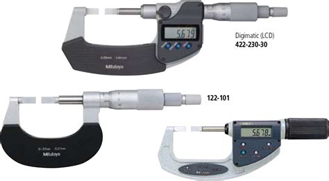 Mitutoyo Series 422 122 Non Rotating Spindle Type Blade Micrometers