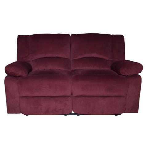 Red Reclining Loveseat Hub Furniture Living Room