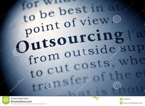 Outsourcing stock photo. Image of closeup, word, blue - 37405010