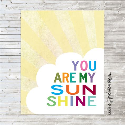 Free Printable You Are My Sunshine Template Ftehell
