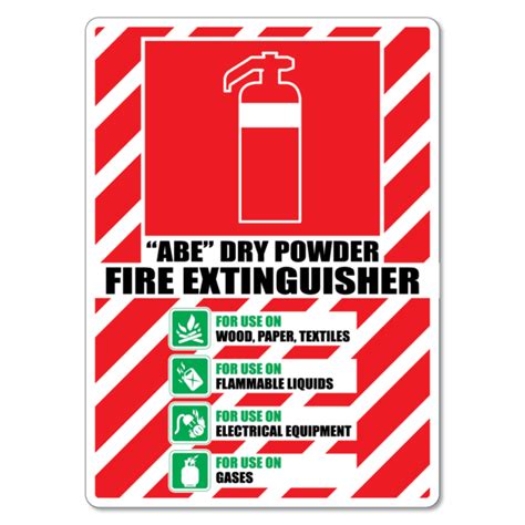 Fire Sign Abe Dry Powder Fire Extinguisher The Signmaker
