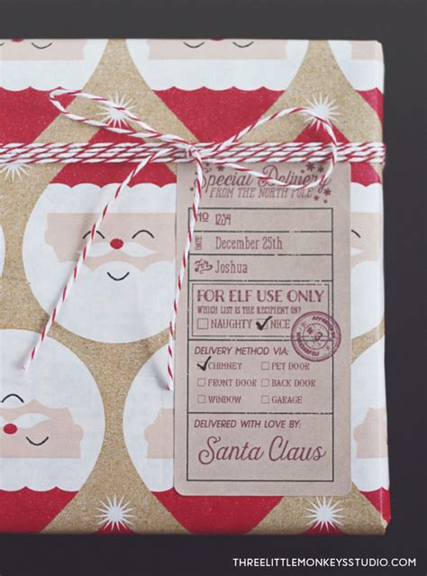 santas special delivery gift label tags worldlabel blog