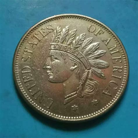 Jual Koin Langka 1851 Indian Head Dollar Usa Liberty Amerika Jumbo Big