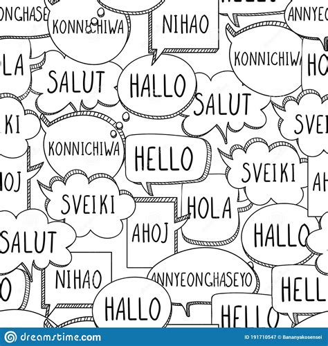 Hello Words Different Languages Greeting World Culture Diversity