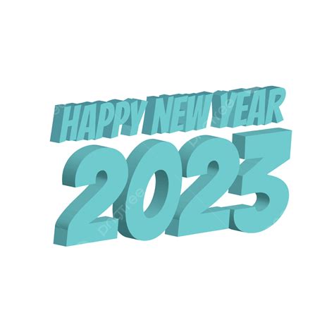 3d Happy New Year 2023 Text Effect In Blue Color 3d Text Effects