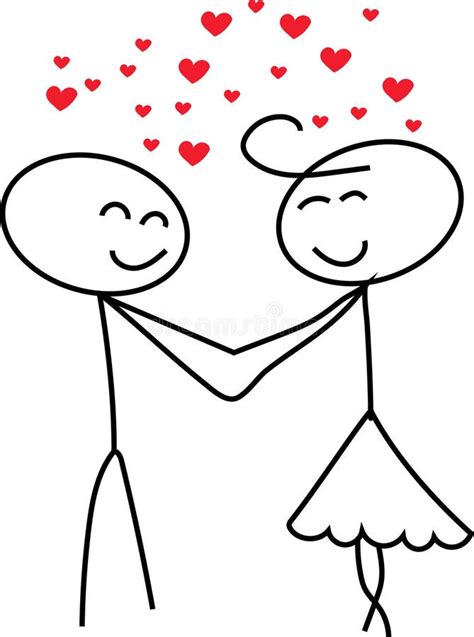 Stick Figure Love Stock Illustration Image Of Valentine 61455489
