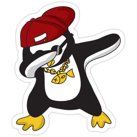 Dabbing Penguin Stickers By Creativestrike Redbubble