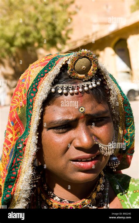 Portrait Of A Beautiful Rajasthani Woman Stock Photo Alamy