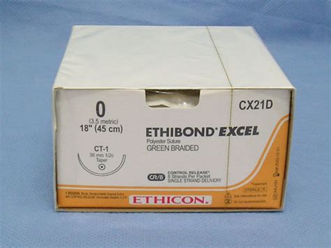 Ethicon Cx21d Ethibond Excel Suture 0 18 Ct 1 Taper Cr8 Da Medical