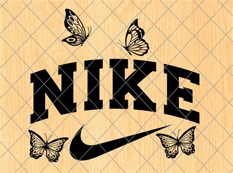 Nike Butterfly Vintage Outline Logo Nike Swoosh Bundle Design Etsy