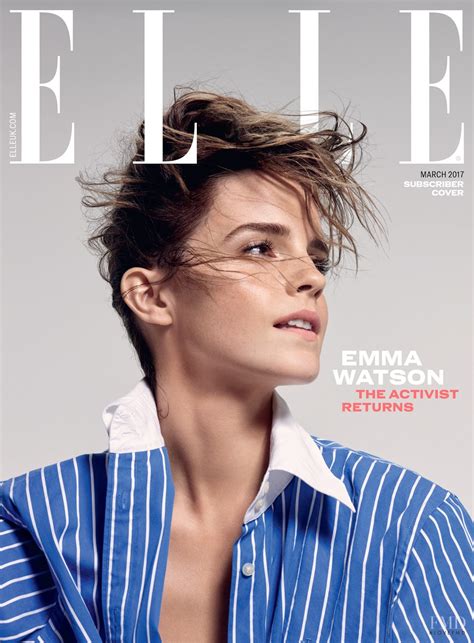 Cover Of Elle Uk With Emma Watson March 2017 Id42622 Magazines