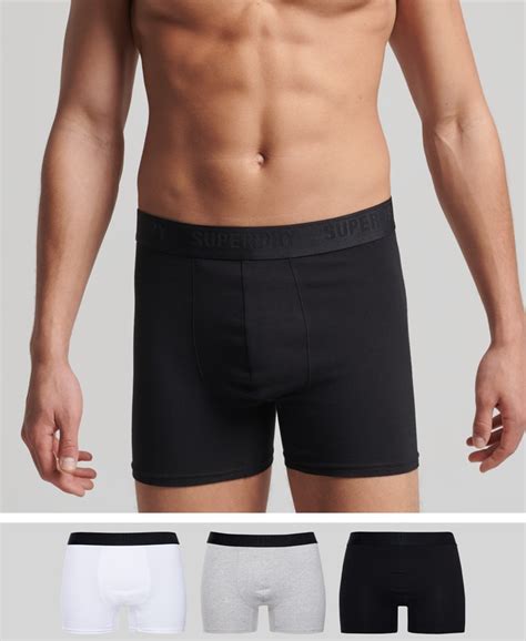 Superdry Organic Cotton Boxers Triple Pack Mens Mens Underwear