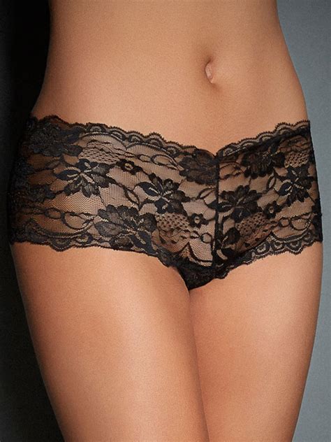 black lace panties cut out lace up t back underwear for women