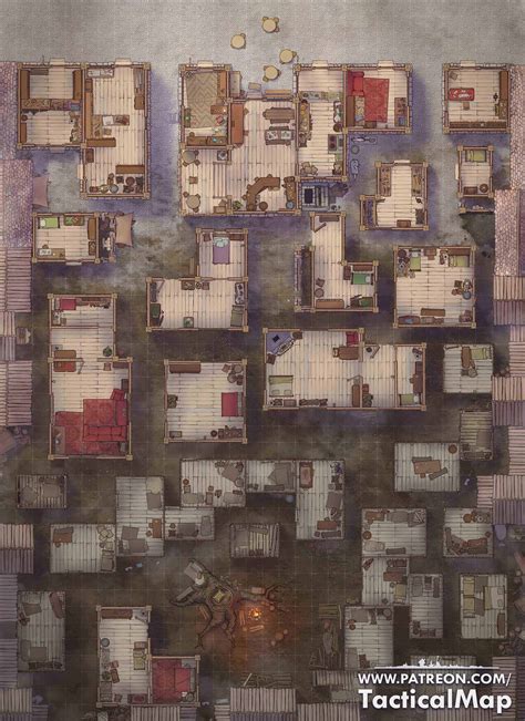 Dark Alleys 32x44 Tactical Master On Patreon Fantasy City Map