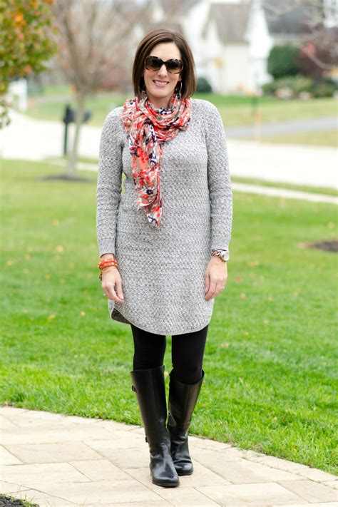 Choose a bulky cardigan, a forgiving fuzzy. How to Wear Leggings