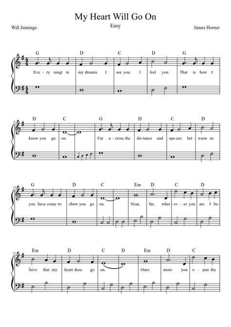 47 My Heart Will Go On Flute Sheet Music For Beginners Information