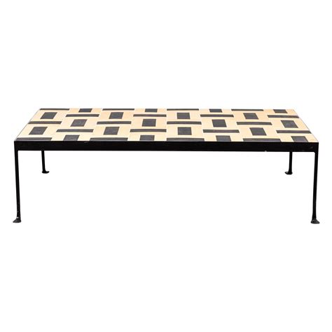 Outdoor Iron Tile Coffee Table With Vintage French Tiles At 1stdibs Vintage Outdoor Coffee