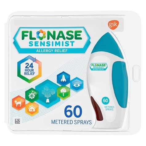 Flonase Sensimist 24hr Allergy Relief Nasal Spray Scent Free 60 Sprays