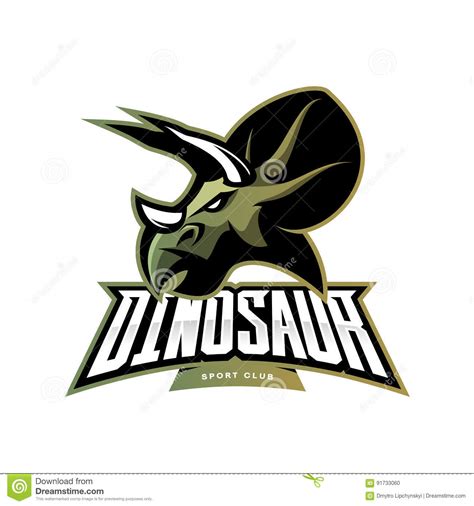 Dinosaur Sport Mascot Logo Design Vector Illustration Cartoondealer