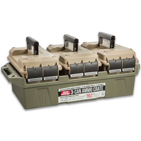 Mtm Three Can Ammo Crate For 50 Caliber Ammo Cans