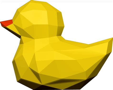 Be The Paper Duck Not Rubber Duck Low Poly Sculpture Pdf For Etsy Uk