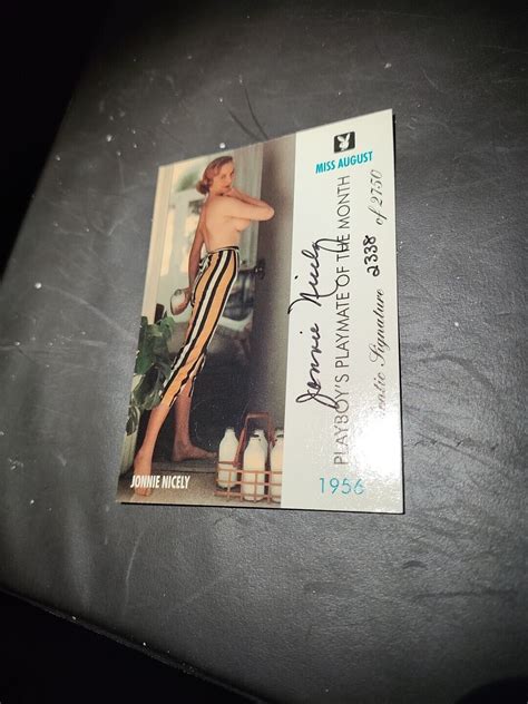 Playboy August Ed Jonnie Nicely Autographed Card Ebay