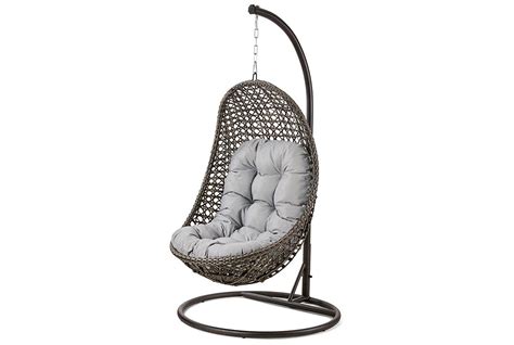 Maze Rattan Malibu Hanging Chair In Grey Uk Garden