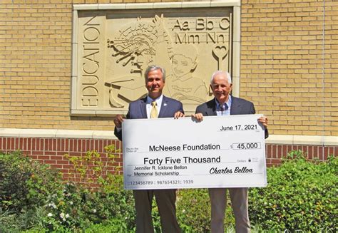 Mcneese Receives Donation For Education Scholarship Mcneese