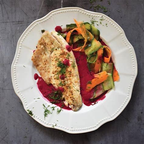 If you love beetroot but you're looking for inspiration on new ways to cook it, click through find our baby beetroot and wensleydale salad recipe here. Sea Bass with blitzed Beetroot & quick Pickled Veg recipe