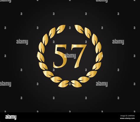 57th Years Anniversary Ring Logo Template 57th Years Anniversary Logo