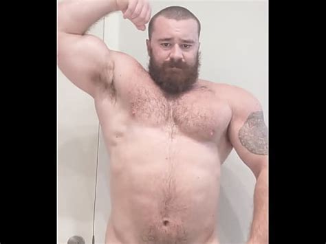 OnlyfansBeefBeast Bodybuilder Sweaty Naked Flex Before Shower Beefy