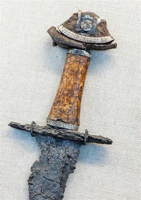 Anglo Saxon Sword With Silver Decoration Found In A Mans Grave In