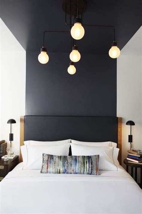 The Bold And Beautiful Black Ceiling In Bedroom