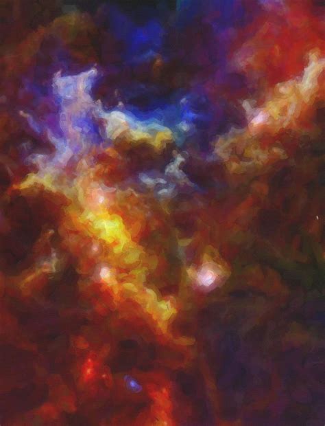Abstract Nebulla With Galactic Cosmic Cloud 37 Painting By Celestial Images