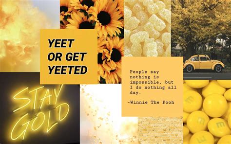 21 Yellow Aesthetic Quote Laptop Wallpapers Wallpapersafari