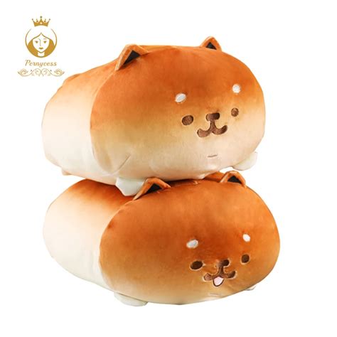 1pcs 35cm Lovely Bread Dog Plush Toy Soft Shiba Inu Plus Stuffed Pillow