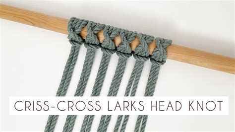 Easy Criss Cross Larks Head Knot Larks Head Knot Alternative