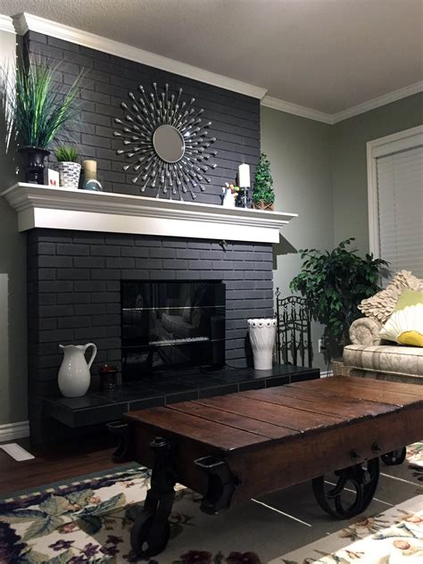Living Room With Brick Fireplace
