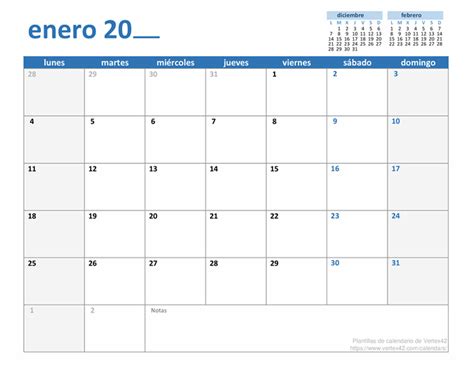 Calendario Mensual De Cualquier Año