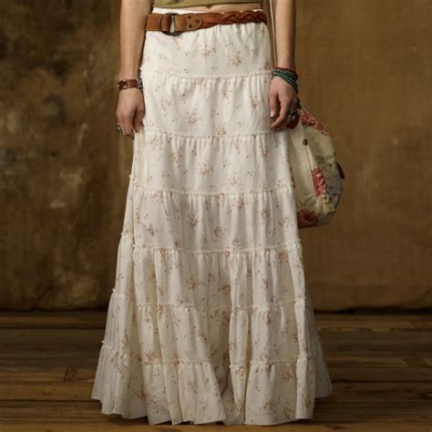 Lyst Ralph Lauren Tiered Prairie Skirt In White
