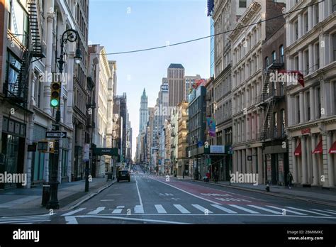 Sohos Empty Streets New York City Stock Photo Alamy